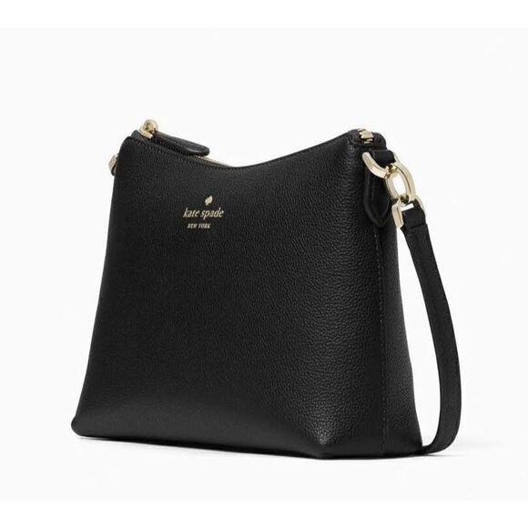 Kate Spade Bailey Textured Leather Black Crossbody Bag, K4651, NWT